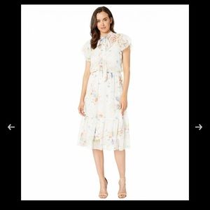 Ralph Lauren Women Floral Necktie Georgette Dress